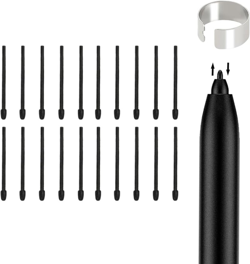 abasuto 20 Pcs Pen Tips for Remarkable 2 Pen, Stylus Pen Tips Replacement for Remarkable 2 Stylus Marker Plus Pen Nibs with Reamove Tool - Image 1